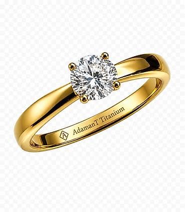 titanium: 36949 Кольцо помолвочное из титана 585 + 18k yellow gold (покрытие) — 1