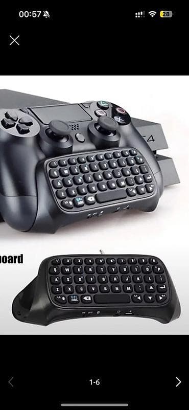 Мини-клавиатура-насадка для геймпада PlayStation 4 (DualShock 4) -