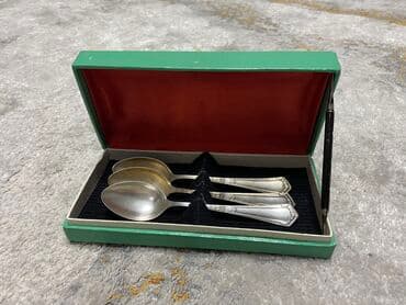 монеты разных стран: Чайные ложки. Серебро. Германия. 1920-е. Набор чайных серебряных — 2