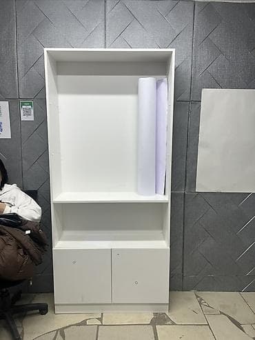 Полки, стеллажи: Офисный стеллаж, ЛДСП, цвет - Белый — 1