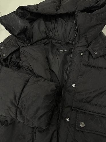 Женский пуховик PINKO, черный - Утепленный короткий пуховик с — 2