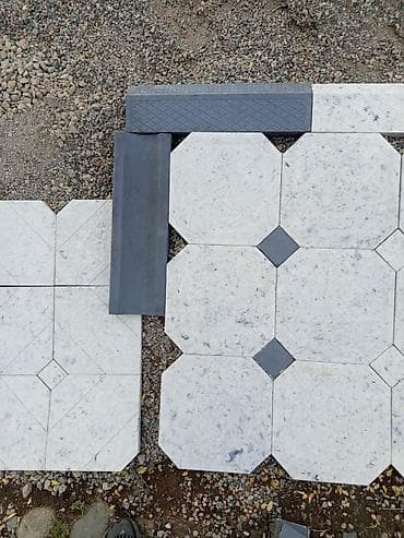 битоные: Тротуарная плитка с декоративным рисунком и вставками - Материал — 8