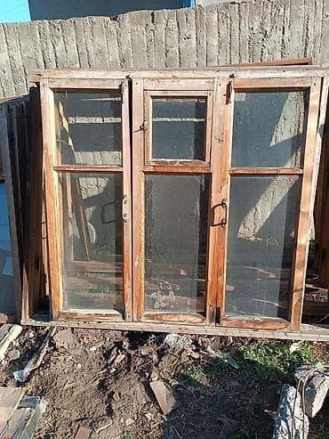 Эшиктер жана комплектөөчүлөр: Продаю окны ширина 2м.высота1.5м. -6шт., ширина 1.49м . высота — 2