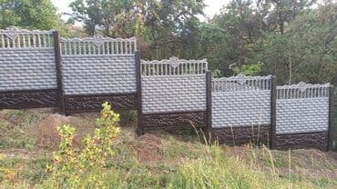 профнастил для забора: Железобетонная заборная плита, Длина: 2 м, Высота: 2 м, Толщина: 40 мм, Новый — 1