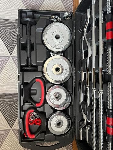 штанги набор: Набор для силовых тренировок 55 кг — Chrome Barbell and Dumbbell Set в — 1