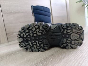 трекинговый обувь: Детские зимние ботинки синего цвета с рельефной подошвой — 2