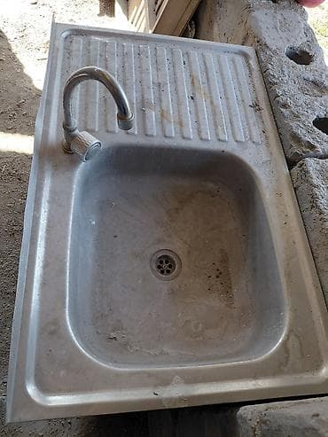 solutions elementary: Тумба для кухни, Б/у, С мойкой, Напольная, цвет - Белый — 3