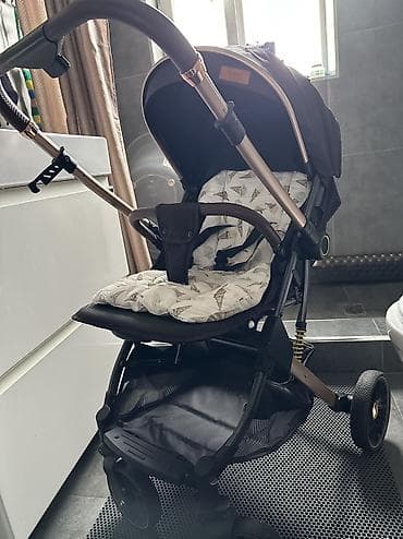 анекс коляски бу: Коляска, цвет - Черный, Б/у — 3