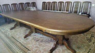 Кухонный стол, Б/у, Овальная, Раскладной