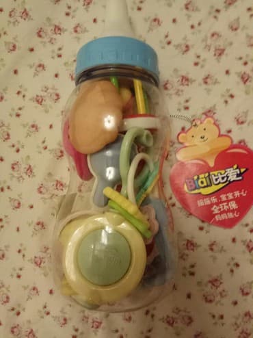 набор детской посуды силиконовая посуда для детей: Погремушки в наборе 7 штук. качество пластика хорошее — 3