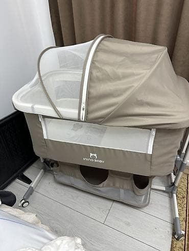 Детская прикроватная колыбель Ining Baby, бежевый цвет Декабрь айында — 3
