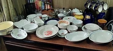 Посуда разная цена за все две кастрюльки чайный сервиз кофейный — 7