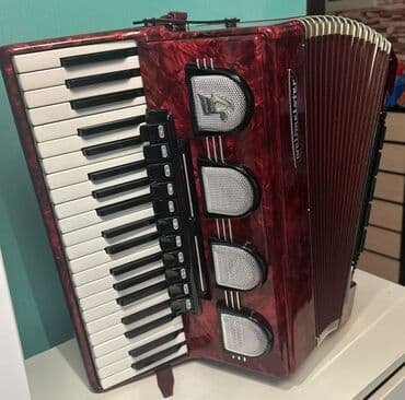 микрофон для озвучки видео купить: Аккордеон Weltmeister Stella, красный перламутровый корпус. Аккордеон — 2