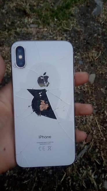 Мобильные телефоны: IPhone X, Б/у, 64 ГБ, Серебристый, Чехол, 100 % — 3