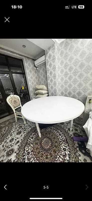 foldable table: Кухонный стол и стул, цвет - Белый — 3