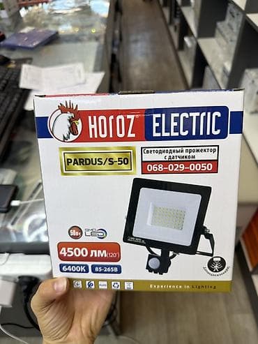 argus security systems: Светодиодный прожектор HOROZ ELECTRIC PARDUS/S-50 с датчиком движения — 1