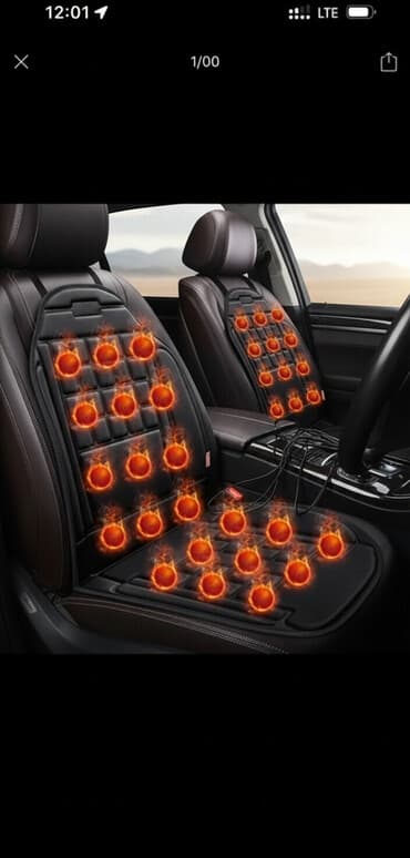 дополнительный печка для авто: Чехлы Тканевые, С подогревом, цвет - Черный, Universal Seat cover — 1