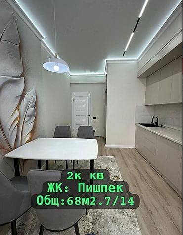 2 комнаты, 68 м², Элитка, 7 этаж, Дизайнерский ремонт