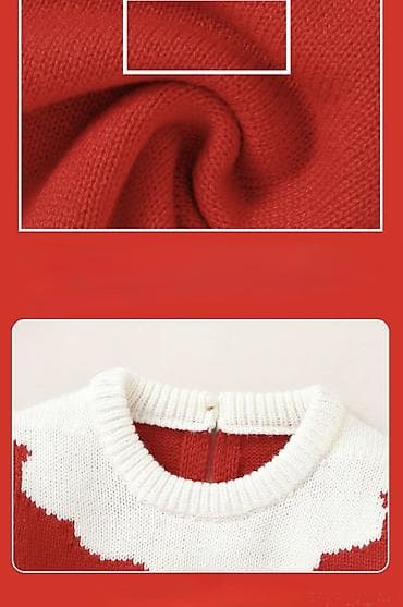 Жаш балдардын бут кийими: Детский новогодний вязаный костюм «Санта» - Комплект: комбинезон + — 5