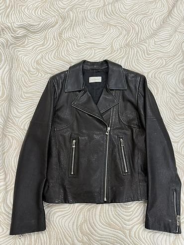 куртка кожанная: Кожаная куртка, Косуха, Натуральная кожа, Укороченная модель, XL — 1