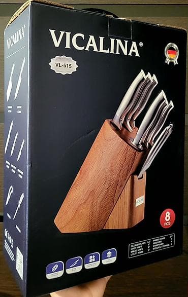 Набор кухонных ножей VICALINA VL-515 — 8 предметов в деревянном блоке