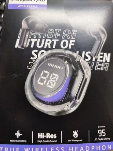 mi pods: Наушники с LED‑индикатором. Особенности: - Цифровой дисплей синего — 2