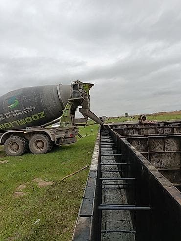 бетоные работы: Строительный бетон, M-100, Для фундамента,класса B20 — 8