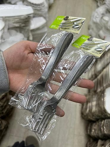 Кухонные принадлежности: Набор столовых вилок из нержавеющей стали - Материал: нержавеющая — 3