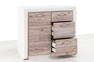 шкаф для школы цена: Тумба традиционная 1Д 3Я (Olivia 1D3S) коллекции Оливия, Дуб Анкона — 5