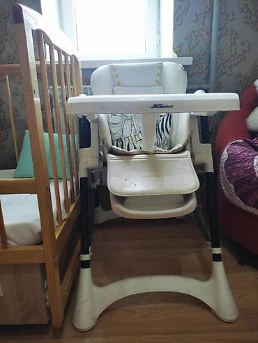 детский койнок: Детская мебель: кроватка + стульчик для кормления В идеальном — 2