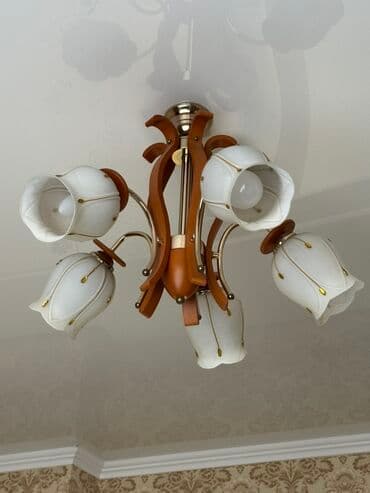 декоративные элементы: Потолочная люстра с 6 плафонами в классическом стиле. - Конструкция — 1