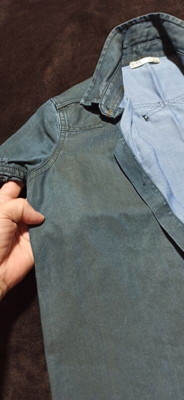 джинсы голубые: Рубашка, цвет - Голубой — 3