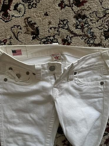 стречь: Джинсы, Скинни, США, Средняя талия, Стрейч, M, L — 2