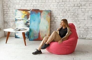 кресло мешок бишкек: Бинбэг, Новый, Платная доставка, Самовывоз, цвет - Красный — 4