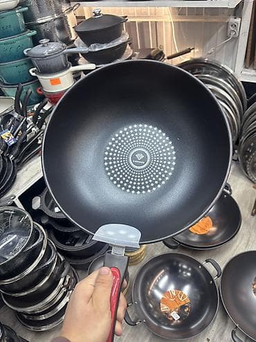 вок сковорода: Вок Цена: 1500 сом - Классическая глубокая сковорода-вок с округлым — 4