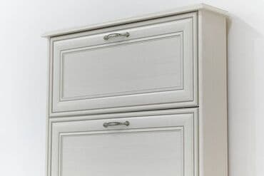 прикроватная овальная тумбочка для спальни: Тумба для обуви 3Д (Tiffany 3D), коллекции Тиффани, Вудлайн Кремовый — 4