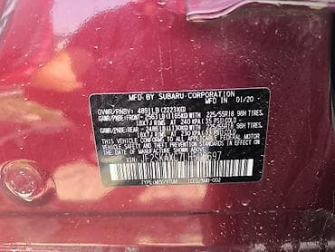 Subaru Forester: 2020 г., 2.5 л, Вариатор, Бензин, Кроссовер