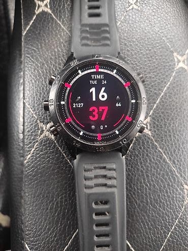 Xiaomi: Карбоновые Смарт-часы с круглым сенсорным дисплеем и силиконовым — 7