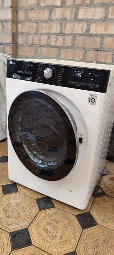 кир машина сатылат: Кир жуучу машина LG, Колдонулган, Автомат, 9 кг чейин, Толук өлчөм — 2