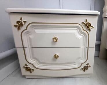 эки ярусту керебет: Уктоочу бөлмө гарнитуру, Жаңы, Эки кишилик керебет, Шкаф, Комод, Белоруссия, МДФ, Өзү алып кетүү, түсү - Ак — 3