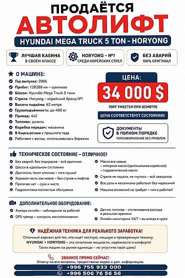 кран гия: Hyundai : 2006 г., 6 л, Механика, Дизель — 7