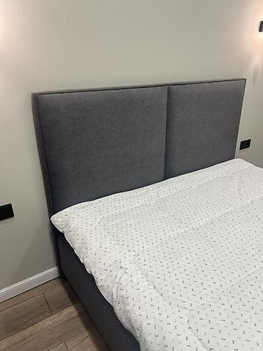 Строительные леса, стойки: Двуспальная кровать, С мягким изголовьем, длина - 200 см — 5