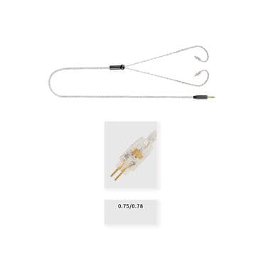 временная: Кабель 2 pin 0.75-0.78 мм для апгрейда наушников TINHIFI, TRN, KZ, CCA — 2