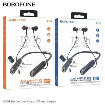 блютуз адаптер для беспроводных наушников: Акция!!!!!! Borofone BE 64 -шейные наушники отличного качества — 1