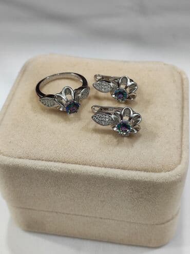 свадебные платья от производителя: Набор украшений, Проба 925, Женские, Новый — 7