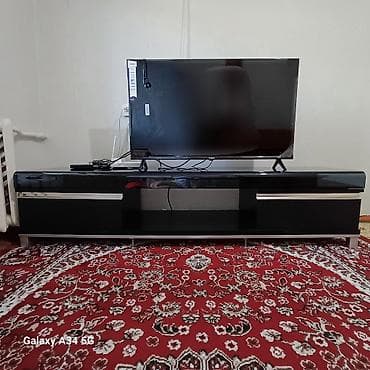 Тумба и подставка для телевизора, Новый, Напольная, ЛДСП, Платная доставка, цвет - Черный