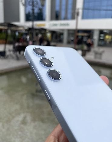 aiphone 5: Samsung Galaxy A55 5G, Б/у, 128 ГБ, цвет - Голубой, 1 SIM — 2