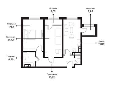 квартира новостройка: 🪄ЖК «Олокон» 🏗️СК «Кут» 📍Адрес: Магистраль, Барпы Алыкулова 📌2 — 3
