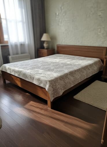 туалетный столик с зеркалом цена: Спальный гарнитур, Б/у, Двуспальная кровать, Шкаф, Комод, Дерево, Самовывоз — 1