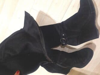 обувь для охоты: Италия. Сапоги замшевые на танкетке. Осень-Зима. - Материал верха — 1